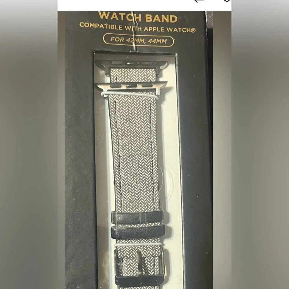 American Exchange Gray Black Apple Watch Compatible Band 42mm 44mm NWT‎